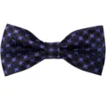 Men's purple geometric jacquard bow tie, stylish polyester fabric for business wedding party - Purple