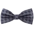 Classic men's luxury jacquard bow tie with vintage pattern for formal business events. - Dark Blue