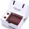 Herren Seide Krawatte Set Geschenkschachtel geometrischer Jacquard Business Hochzeit - SB83