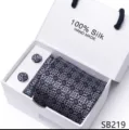 Luxe zijden das en manchetknopen cadeaupakket set voor heren zaken bruiloft pak. - SB219