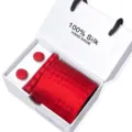 Luxe rode zijden stropdas en manchetknopen cadeau set voor heren formele zakelijke mode. - SB281