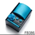 Blue silk texture men tie set with cufflinks pocket square brooch gift box variant. - Blue