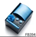 Men's blue tie gift set featuring pocket square, cufflinks, lapel pin and boutonniere box. - Blue