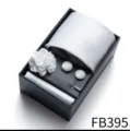 Men's Elegant White Textured Tie Pocket Square Cufflinks And Lapel Pin Gift Box - White