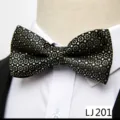 Nœud papillon noir et or en jacquard pour homme, accessoire élégant pour mariage et soirée. - Style Géométrique Noir Or(12638-LJ201)