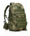 Tactical camouflage backpack, durable military style outdoor daypack for hiking and camping. - 36-55L / Green Ruins