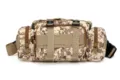 Men tactical camouflage waist bag multi-functional waterproof outdoor hiking fanny pack - Desert Digital