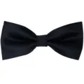 Men's black jacquard bow tie, classic formal neckwear for business, weddings and evening parties. - Black