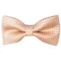 Men's Orange Jacquard Polyester Silk Bow Tie for Wedding Business Party Style Variant - Orange Gold