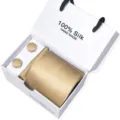 Gouden zijden das en manchetknopen cadeaupakket, elegante zakelijke trouwpak geschenkdoos. - SB290