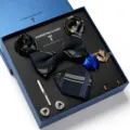 Luxe heren pak stropdas vlinderdas manchetknopen pochet geschenkdoos accessoireset - LB197