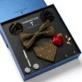 Heren formele vlinderdas pochet broche manchetknopen set voor zaken huwelijk cadeau. - LB199