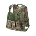 Multifunctional tactical vest detail, digital camo pattern with durable buckles and pouches. - One Size / Jungle Digital
