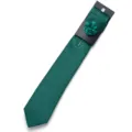 Set cravatta uomo verde con spilla risvolto floreale e cartoncino per nozze affari. - Verde scuro