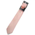 Set cravatta rosa da uomo con fazzoletto da taschino e spilla floreale per matrimonio affari. - Rosa