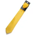 Set Cravatta Gialla Uomo Monocolore Matrimonio Pochette Fiore Spilla Accessori Eleganti - Giallo