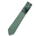 Completo Set Cravatta Verde Scura Jacquard da Uomo con Taschino e Spilla per Matrimonio - Verde scuro