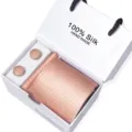 Luxe roze zijden das set voor heren inclusief pochet en bijpassende manchetknopen in doos. - SB299