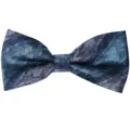 Men's blue star jacquard polyester bow tie for wedding business party stylish accessory - Blue Gray