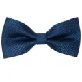 Blue Jacquard Polyester Men Bow Tie Business Wedding Party Trendy Stylish Accessory - Dark Blue