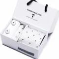White polka dot necktie pocket square and cufflinks gift box set for men's suit wedding. - SB35