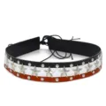 Leather hat band with metal star studs and rivets, punk rock style adjustable belt accessory. - 9#