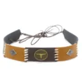 Leather hat band with metal bull head emblem and rustic stitching details for western cowboy hats. - 12#