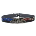 Stylish leather hat band with USA wing metal buckle, perfect for western cowboy fedora hats. - USA Eagle Wing Style (2#)