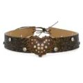 Vintage Rhinestone Heart Hat Band Western Cowboy Fedora Hat Accessory Decorative Belt - Heart Rhinestone Embossed Style (9#)
