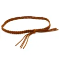 Brown Braided Hat Band Suede Tassel DIY Fedora Cowboy Hat Accessories Detail Shot - Braided Tassel Style (11#)