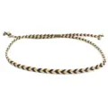 Detailed view of the stylish multi-color braided hat band with metal buckle for DIY. - Multi-color Knot Braided Style (17#)