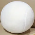Cuscino palla da tennis in peluche bianco, morbido giocattolo sportivo, decorazione e supporto. - Bianco Crema di Latte