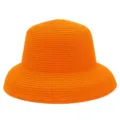 Cappello di paglia arancione vintage donna estate protezione solare cappello da spiaggia cupola - Taglia unica / Arancione
