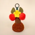 Simpatico peluche albero portachiavi variante, ciondolo per borsa in tessuto morbido, kawaii. - Melo 15 cm