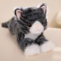 Cute realistic simulation kitten plush toy soft stuffed animal pillow birthday gift - 40CM / Gray Cat