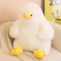 Fluffy white duck plush toy cute long hair yellow duck simulation animal doll for amazon - White Duck / 40CM