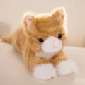 Cute orange tabby plush simulation cat toy, lying kitten plushie doll pillow gift for kids. - 40CM / Orange Cat