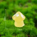 Mini figurine de champignon lumineux en résine pour jardin de fées mousse décor 1.4cm - N° 2 Jaune clair / champignon luminescent