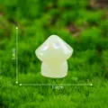 Petite figurine de champignon en résine lumineuse, ornement paysager de mousse, vert, 1,4 cm. - N° 3 Vert clair / Champignon lumineux