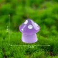 Miniature lumineuse champignon violet en résine mousse micro paysage décoration de bureau - N° 6 violet foncé champignon lumineux
