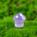Mini figurine de champignon en resine lumineuse violette pour decor de micro paysage mousse - N° 7 violet clair champignon lumineux
