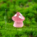 Mini ornament de champignon rose en resine pour decoration de bureau 1.4cm taille. - N° 8 rose champignon lumineux