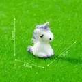 Mini figurine licorne en resine mignonne poupee de dessinanimee pour decor de mousse - Violet