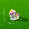 Cute star unicorn miniature figurine for desktop DIY crystal ball and cake decoration. - No. 1 Pink Wings