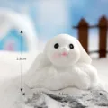 Mignonne figurine de lapin des neiges en résine miniature pour jardin paysager succulente. - N° 18 Lapin de neige