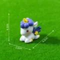 Cute star unicorn miniature figurine, purple hair white body variant, perfect for cake decor. - No. 2 Purple Wings