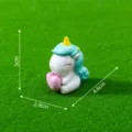 Cute star unicorn figurine cake decoration micro landscape DIY crystal ball accessory desktop ornament - No. 4 Holding a Heart