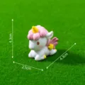 Cute star unicorn figurine resin ornament pink hair micro landscape cake decoration toy - No. 5 Eyes Open with Pink Wings