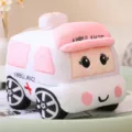 Cute ambulance plush toy and pillow, soft stuffed vehicle doll for kids sleeping and room decor. - 30 cm / Ambulance