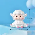 Cute cartoon white sheep resin figurine for micro landscape succulent desktop decoration - No. 6 Sitting Ewe